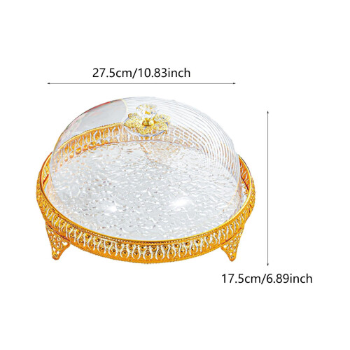 Covered Dessert Plate Decorative Snack Platter for Cheesecake Cheese C 1