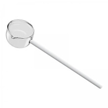 2xSpoon Ladle Glass Spoon Heat Resistant Oil Spoon for Cold Drinks Kit