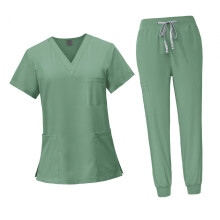 Female Scrub Set Machine Washable Nurse Work Clothing for Beauty Salon