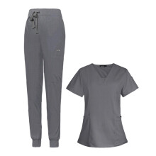 Women's Scrub Sets V Neck Tops and Scrub Pants Nurse Work Uniforms Wor