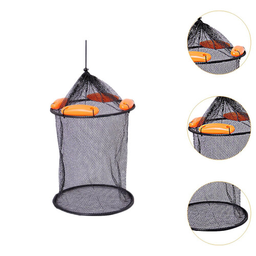 Float Fish Basket Drawstring Closure Heavy Duty Accessory Coated Mesh 2