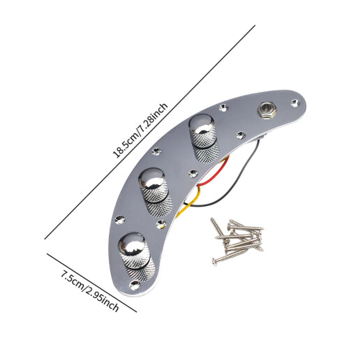 Bass Switch Control Plate Panel 1 Tone 2 Volumes 1 Jack Fully Loaded C 1