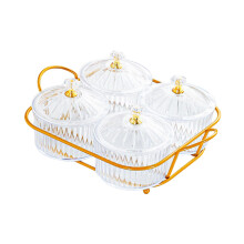 Divided Serving Dishes Portable Appetizer Tray for Chocolate Dessert W