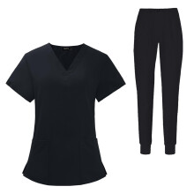 Men Women Scrubs Set V Neck Scrub Top and Pants Nurse Work Uniforms Wo