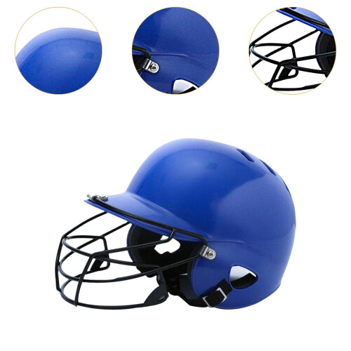 Baseball Helmet Shock Absorbing with Facemask for Outdoors Match Compe 2