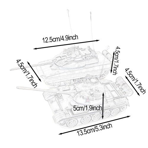 2 Pieces 1/72 Craft Building Model Tank Model Kits for Display Keepsak 1