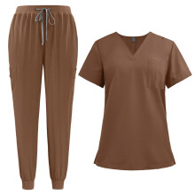 Nursing Scrub Set V Neck Nurse Workwear for Jogging Cosmetology Beauty