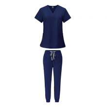Female Scrub Set Machine Washable Nurse Work Clothing for Beauty Salon