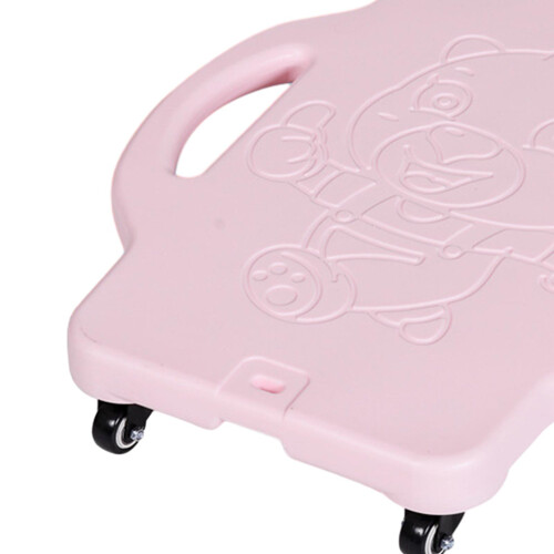 Scooter Board with Handle Roller Floor Board for Backyard Activities O 2