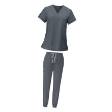 Female Scrub Set Machine Washable Nurse Work Clothing for Beauty Salon
