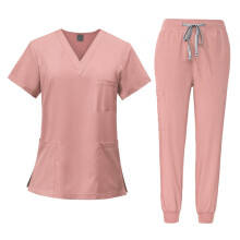 Female Scrub Set Machine Washable Nurse Work Clothing for Beauty Salon
