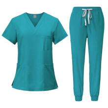 Female Scrub Set Machine Washable Nurse Work Clothing for Beauty Salon