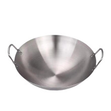 Stainless Steel Wok Lightweight Frying Pan for Deep Frying Vegetables
