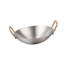Stainless Steel Wok Household Cookware Saute Pan for Stewing Meat Vege