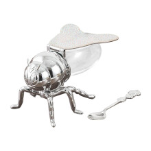 Bee Honey Jar Luxurious Spoon Included for Festive Housewarming Gift K