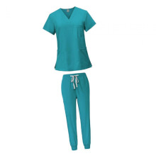 Female Scrub Set Machine Washable Nurse Work Clothing for Beauty Salon