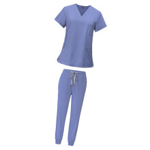 Female Scrub Set Machine Washable Nurse Work Clothing for Beauty Salon