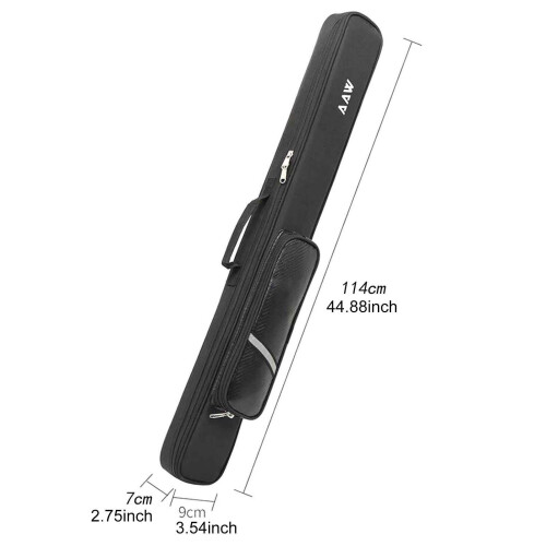 Pool Cue Case Portable 3/4 Snooker Billiard Cue Case Storage Pouch Acc 1