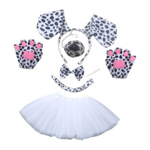 Dog Ears Headband and Tail Halloween Cosplay for Masquerade Performanc