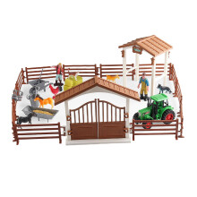 Mini Barn Farm Toys Playset Fence Farm Playset for Boys Girls 3-12 Yea