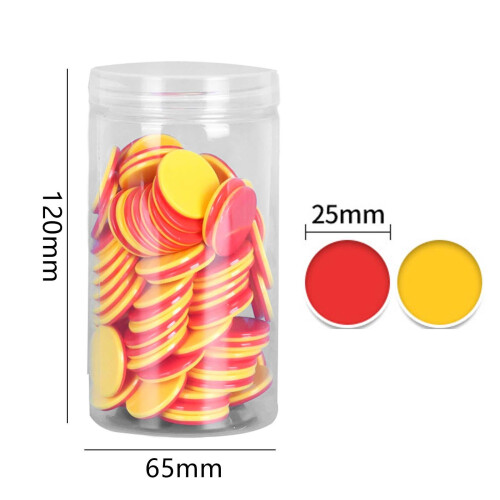 100 Pieces Counting Discs Markers Learning Counters Discs for Game Hom 1