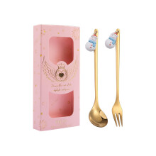 Christmas Spoon and Fork Set Xmas Christmas Tableware for Holiday Cake