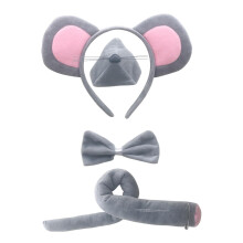 Mouse Ears Headband, Bowtieand Tail Accessories Set for Halloween Part
