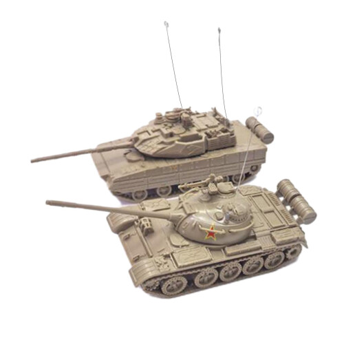 2 Pieces 1/72 Craft Building Model Tank Model Kits for Display Keepsak