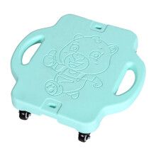 Scooter Board with Handle Roller Floor Board for Backyard Activities O