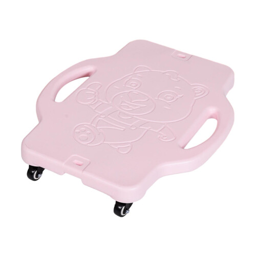 Scooter Board with Handle Roller Floor Board for Backyard Activities O