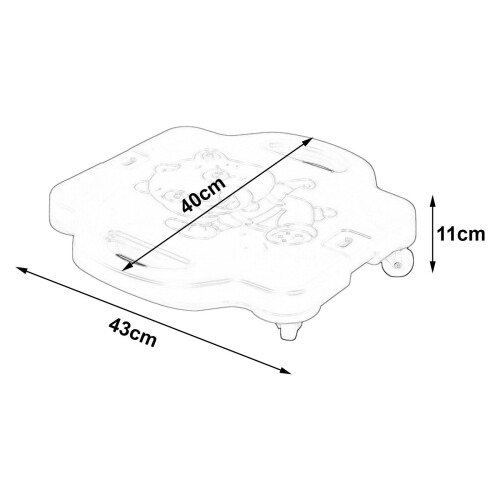Scooter Board with Handle Roller Floor Board for Backyard Activities O 1