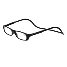 Magnetic Reading Glasses Metal Hinge Soft Foldable Band Unisex Men Bla