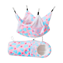 2 Pieces Hanging Hamster Toys Warm Fleece for Sugar Glider Rat Small A
