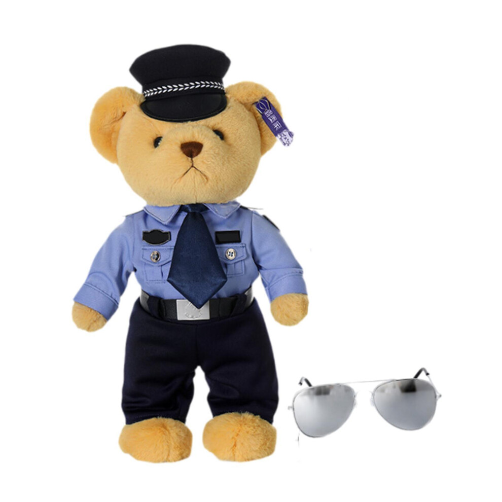 Police Plush Toy 40cm Ornament Police Bear Toy Doll for Adults Childre