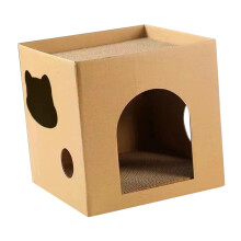 Cardboard Cat House Playing Cat Scratch House for Kittens Cats Small A