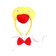 Animal Headband Tail Bowtie Set Hair Hoop Headdress for Dance Hallowee