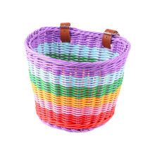 Kids Bike Basket Rainbow Color Carrying Bicycle Basket for Kids Girls