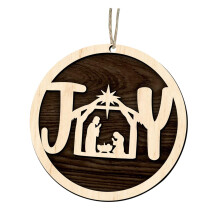 Christmas Nativity Scene Ornaments Rustic Pendant for Tables Fireplace