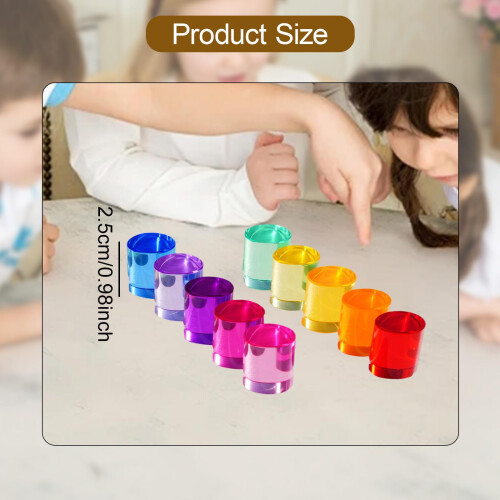 Rainbow Building Blocks Set Birthday Gift Rainbow Acrylic Gemstone Cyl 1
