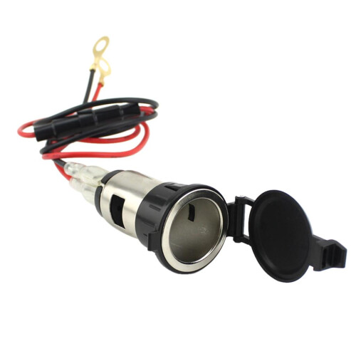 12V Car Motorcycle Cigarette Lighter Power Socket Outlet Plug with Fus 2
