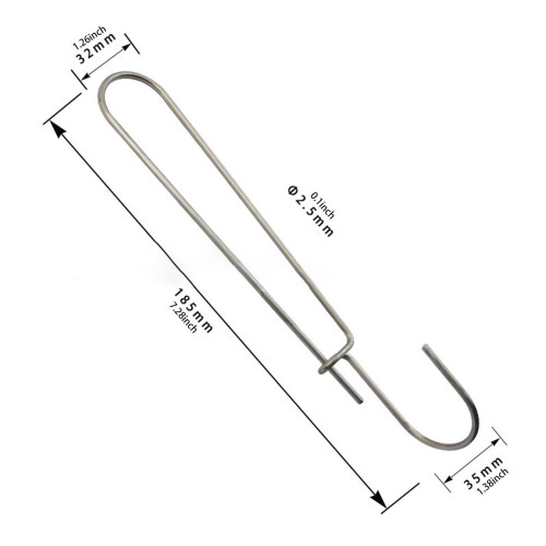 12 Pieces Pattern Making Hooks Clothing Design Paper Hooks 185mmx35mm 1