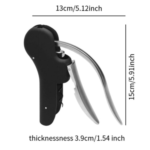 Wine Opener Kitchen Tools with Ergonomic Grip Manual for Home Bar Rest 1