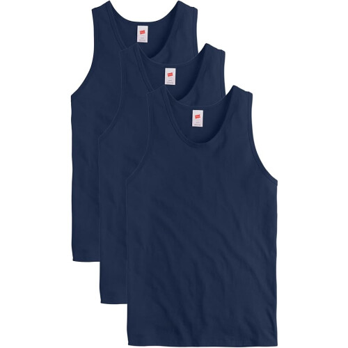 Hanes Men Tank Top 3-Pack (3XL) Navy