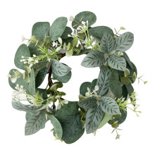 Artificial Eucalyptus Leaves Candles Wreaths for Table Decoration Styl