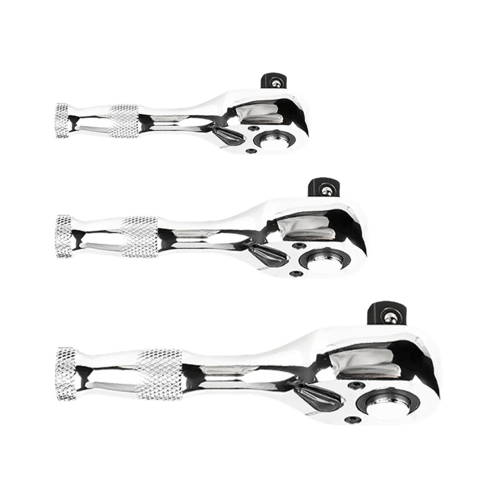 3Pcs Stubby Drive Ratchet Set Portable Flexible Quick Release Ratchet 6902695650208