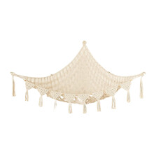 Hanging Hammock Storage with Tassels for Playroom Stuffed Animal Hammo