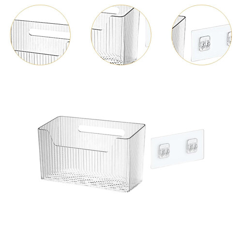 Kitchen Wall Mounted Storage Container Adhesive Installation Drainage 2