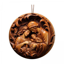 2xChristmas The Nativity Day Pendant Jesus Nativity Scene for Xmas Par