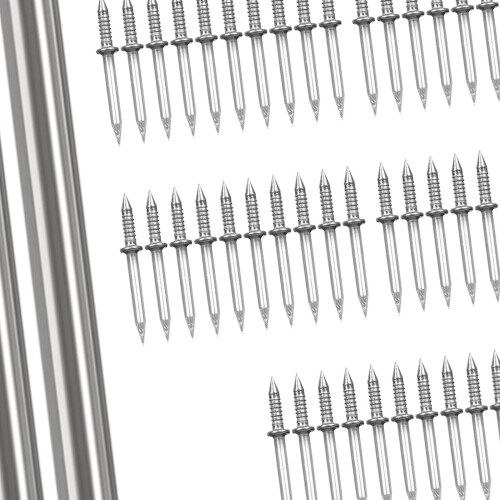 Double Head Skirting Thread Nail with Nail Specific Sleeve Tool Cement 2
