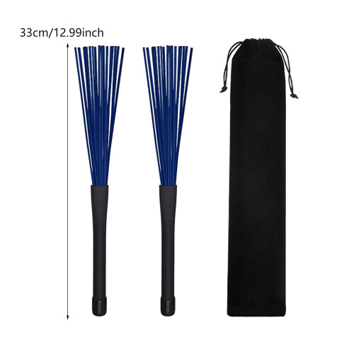 Drum Brushes Nylon Wire Brushes Retractable Percussion Brushes for Jaz 1